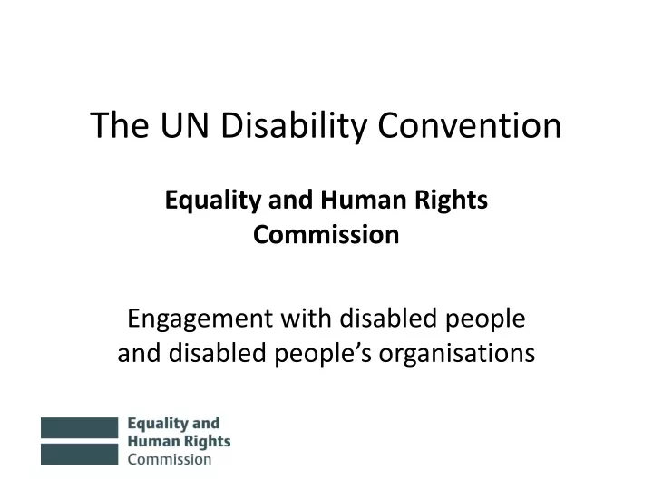 the un disability convention