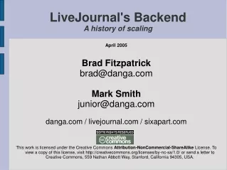 LiveJournal's Backend A history of scaling