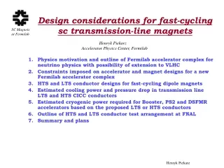 Design considerations for fast-cycling sc transmission-line magnets