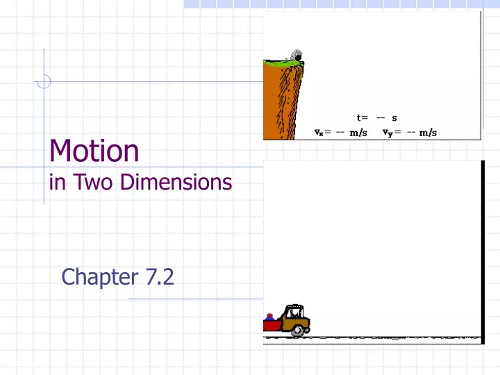 motion in two dimensions