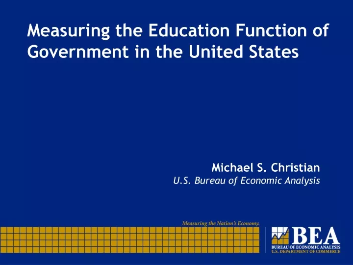 measuring the education function of government in the united states