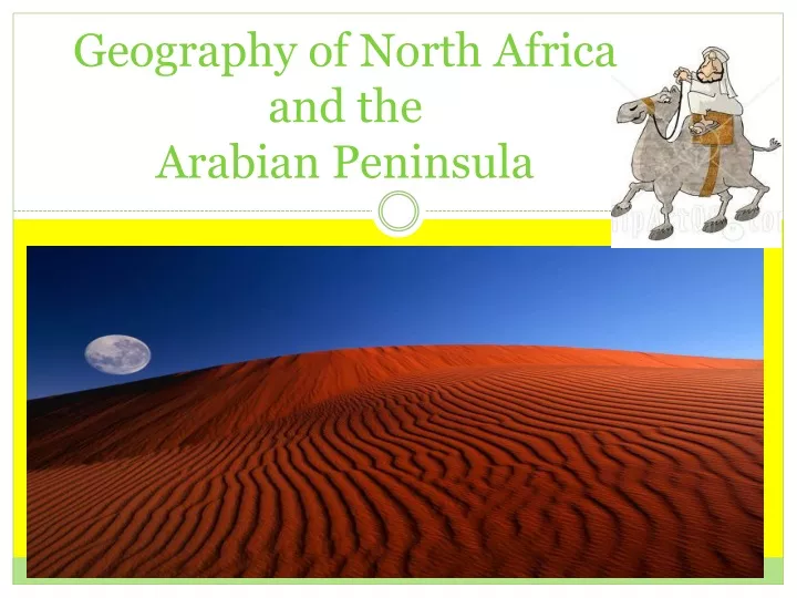 geography of north africa and the arabian peninsula