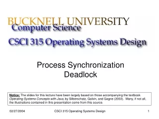 Process Synchronization Deadlock