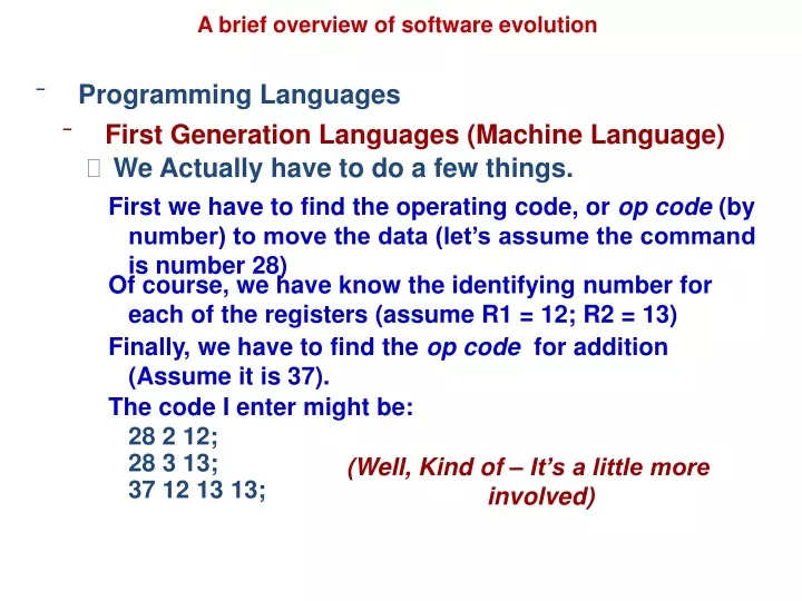 a brief overview of software evolution