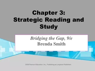 Chapter 3:  Strategic Reading and Study