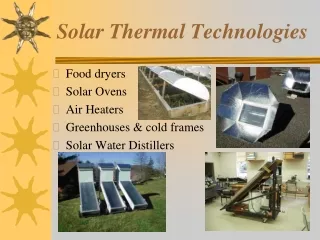 Solar Thermal Technologies