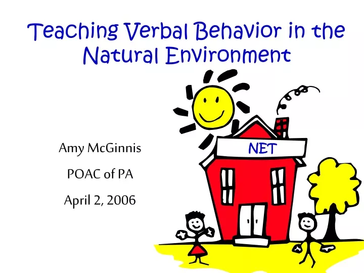 teaching verbal behavior in the natural environment