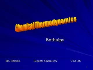 Chemical Thermodynamics