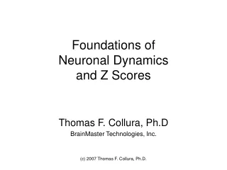 Foundations of  Neuronal Dynamics and Z Scores