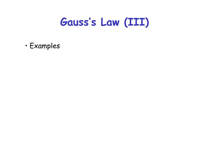 gauss s law iii