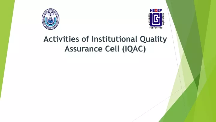 activities of institutional quality assurance cell iqac