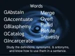 Word Study Guide - Enhance Your Vocabulary! - slide 1