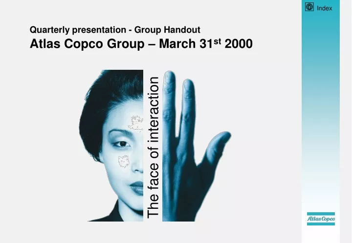 quarterly presentation group handout atlas copco group march 31 st 2000