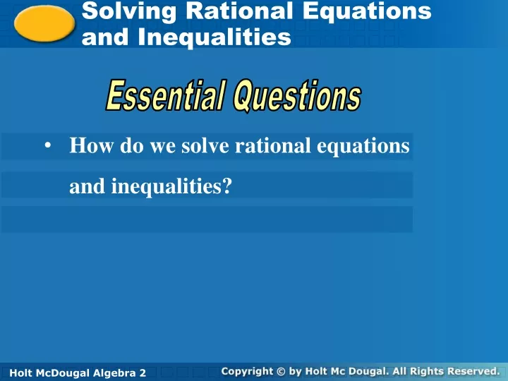solving rational equations and inequalities