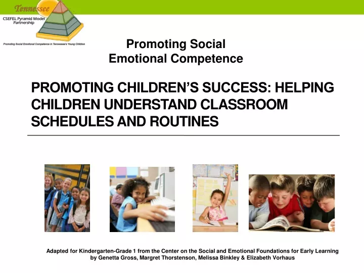 promoting children s success helping children understand classroom schedules and routines