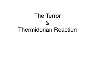The Terror  &amp;  Thermidorian Reaction