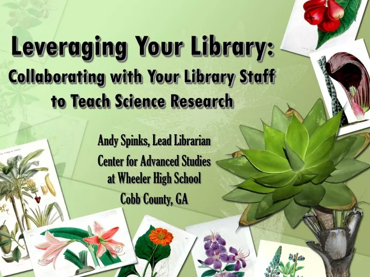 leveraging your library collaborating with your library staff to teach science research