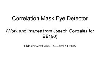 Correlation Mask