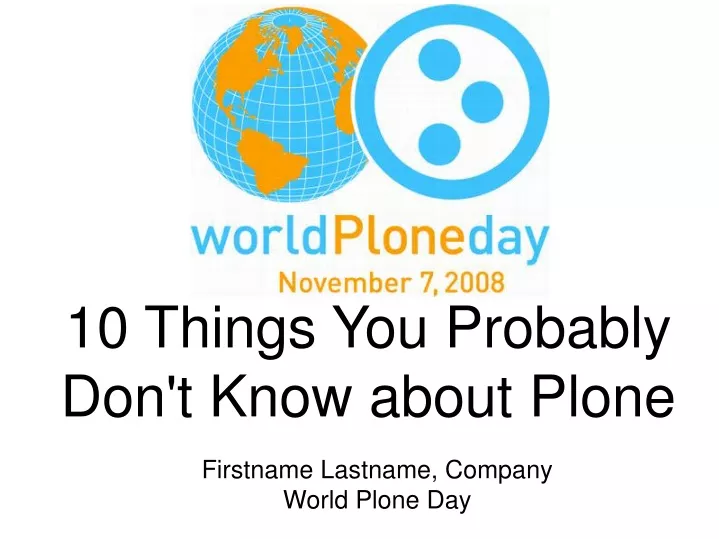 10 things you probably don t know about plone