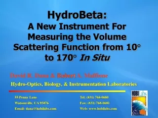 Hydro-Optics, Biology, &amp; Instrumentation Laboratories