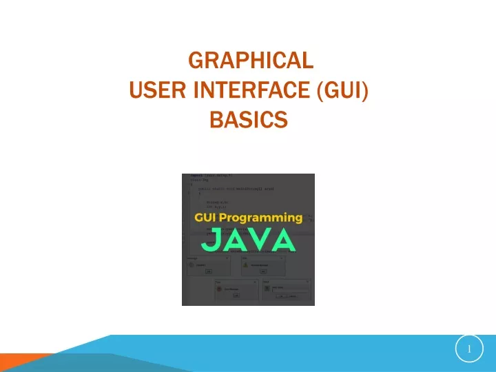 graphical user interface gui basics