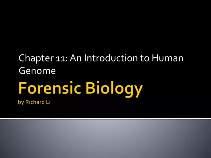 chapter 11 an introduction to human genome