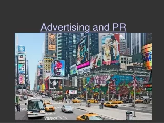 Advertising and PR