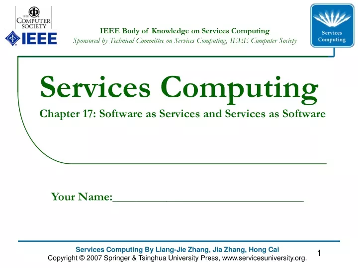 services computing chapter 17 software as services and services as software