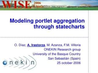Modeling portlet aggregation through statecharts