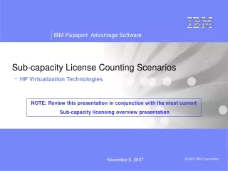 Sub-capacity License Counting Scenarios  - HP Virtualization Technologies