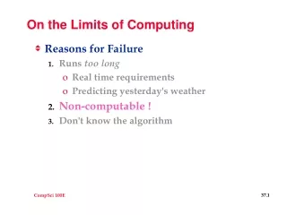 On the Limits of Computing