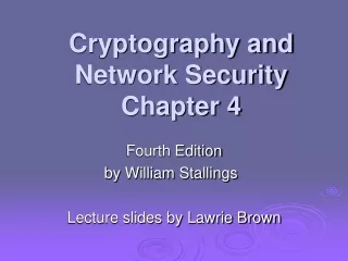 Cryptography and Network Security Chapter 4