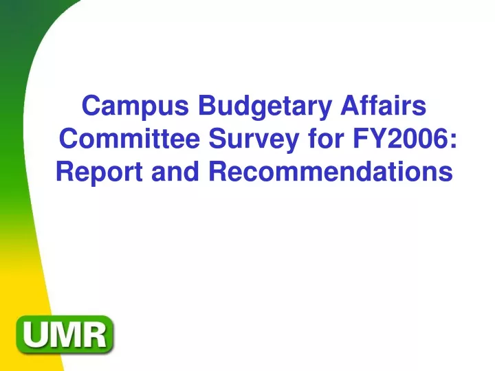 campus budgetary affairs committee survey