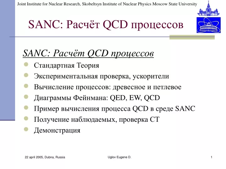 sanc qcd