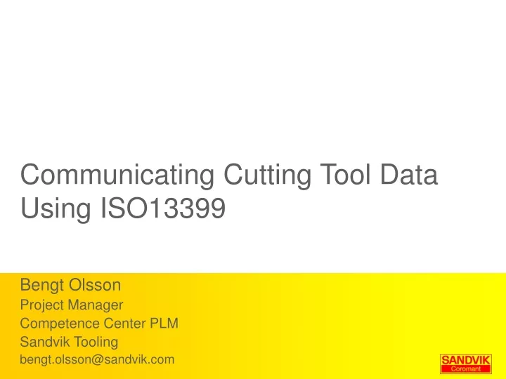 communicating cutting tool data using iso13399