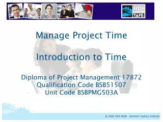 Definitions for Project Time