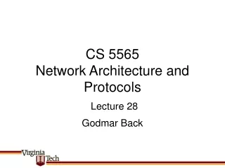 CS 5565 Network Architecture and Protocols