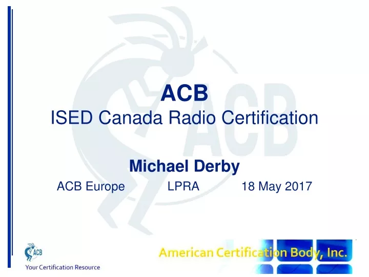 acb ised canada radio certification