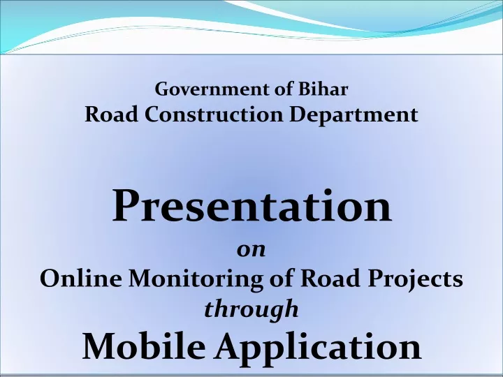government of bihar road construction department