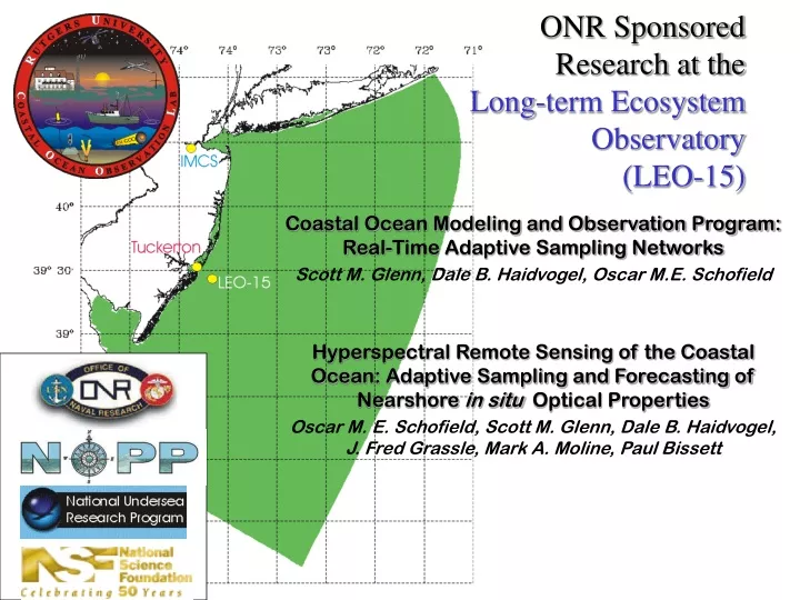 onr sponsored research at the long term ecosystem