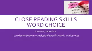 Close reading skills word choice