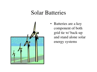 Solar Batteries