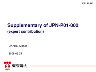 Supplementary of JPN-P01-002 (expert contribution)
