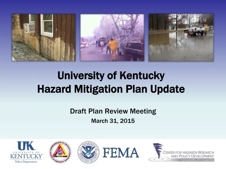 university of kentucky hazard mitigation plan update