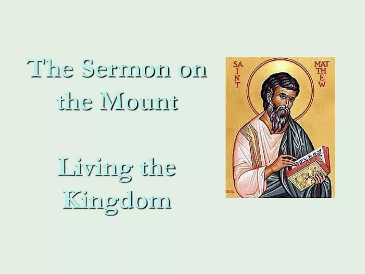 the sermon on the mount living the kingdom