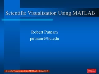 Scientific Visualization Using MATLAB