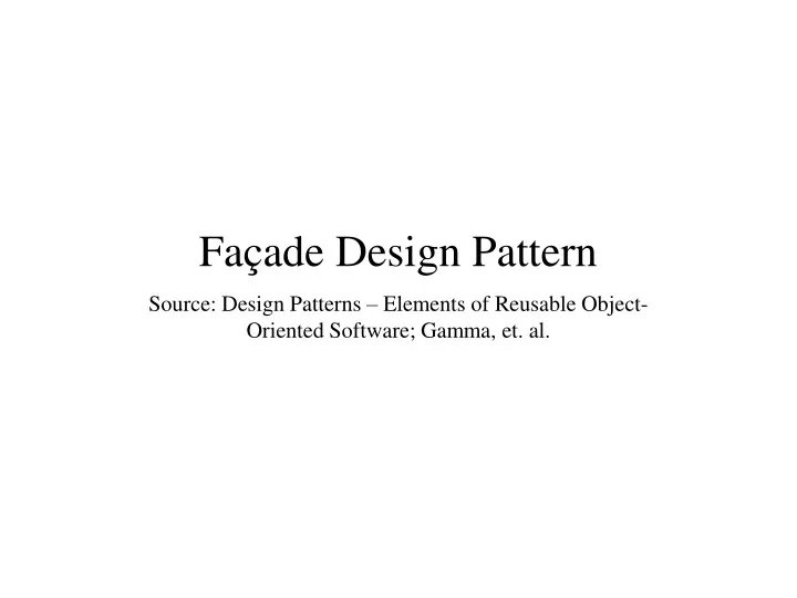 fa ade design pattern