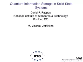 Quantum Information Storage in Solid State Systems