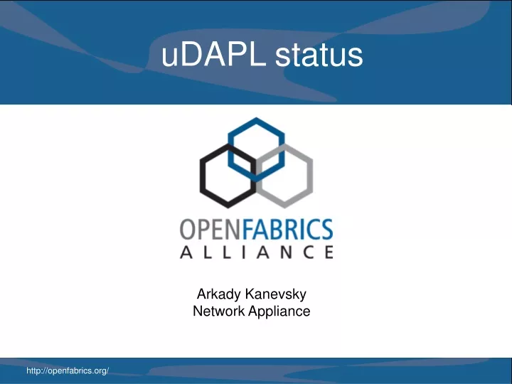 udapl status