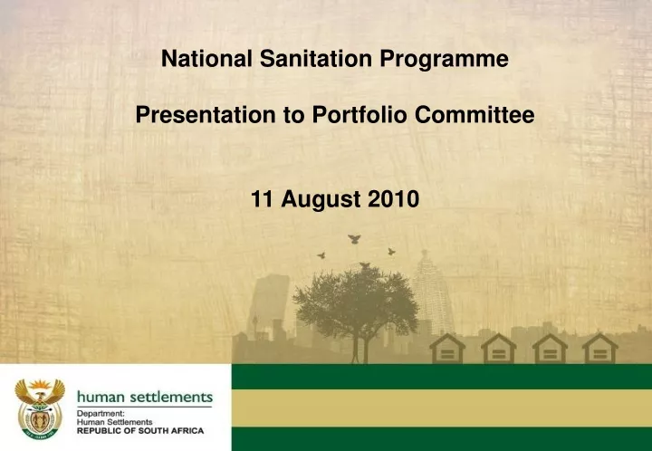 national sanitation programme presentation